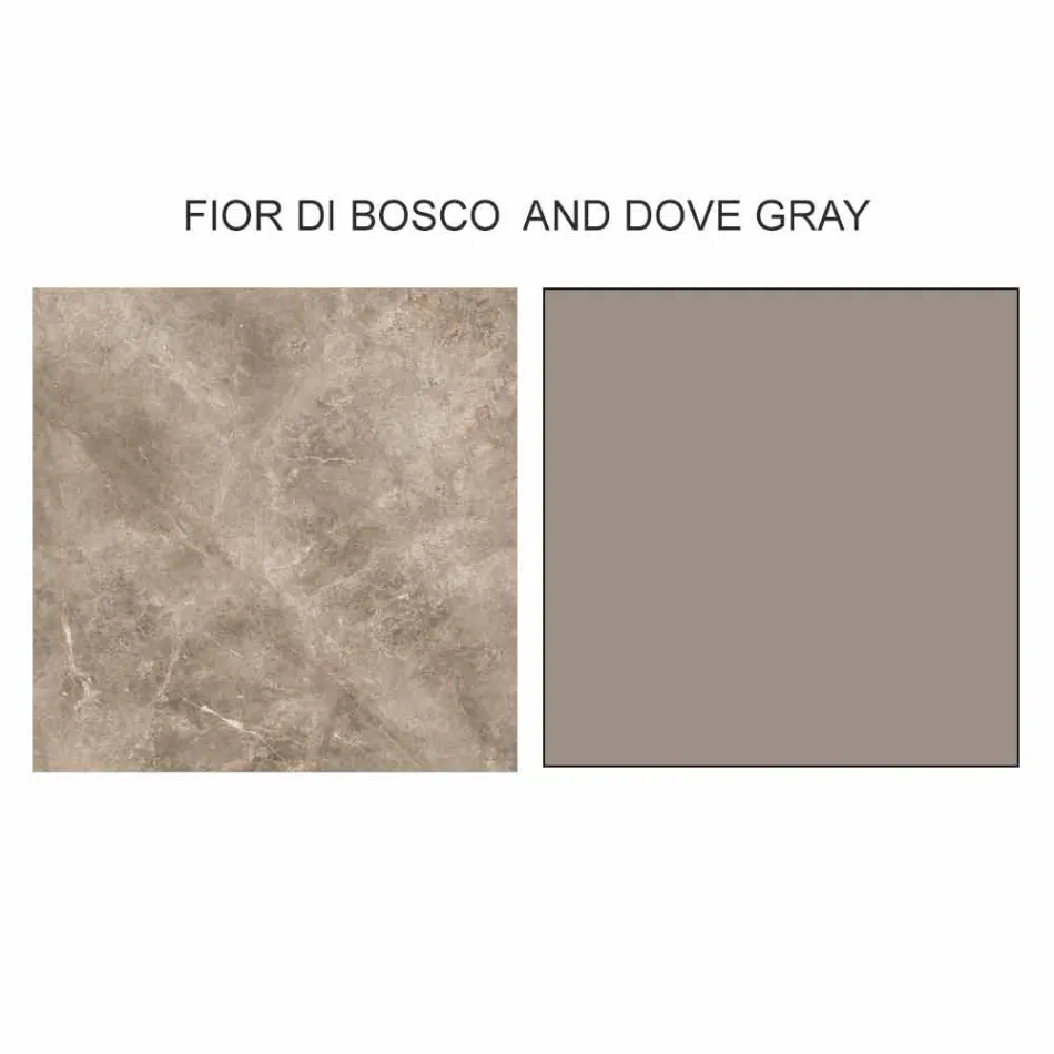 Mesa de centro de diseño con 2 tapas redondas en Gres Made in Italy - Estocolmo Viadurini