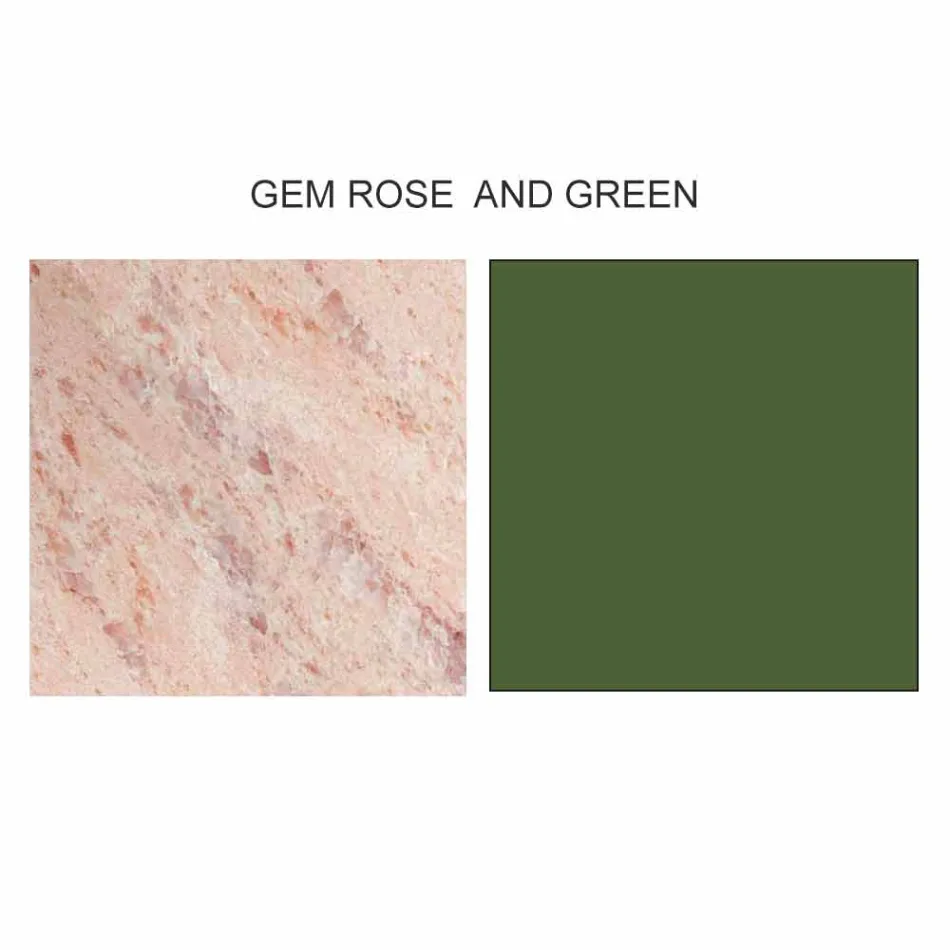 Mesa de centro de diseño con 2 tapas redondas en Gres Made in Italy - Estocolmo Viadurini