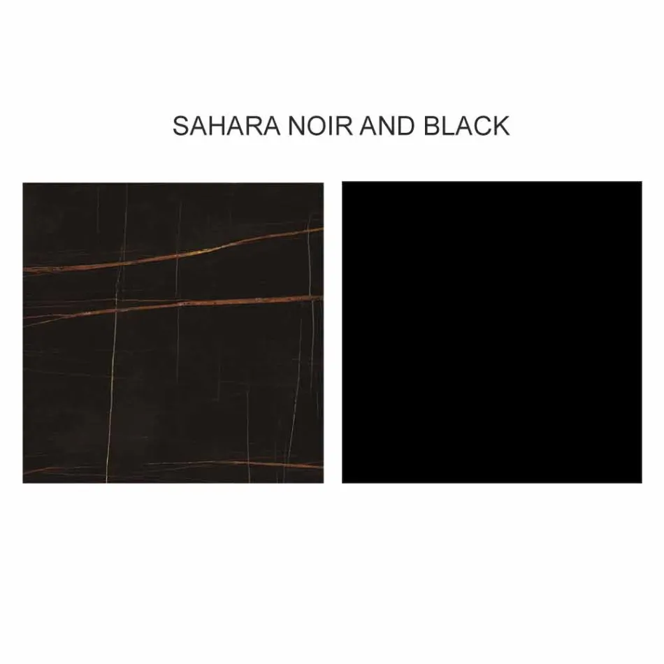 Mesa de centro de diseño con 2 tapas redondas en Gres Made in Italy - Estocolmo Viadurini