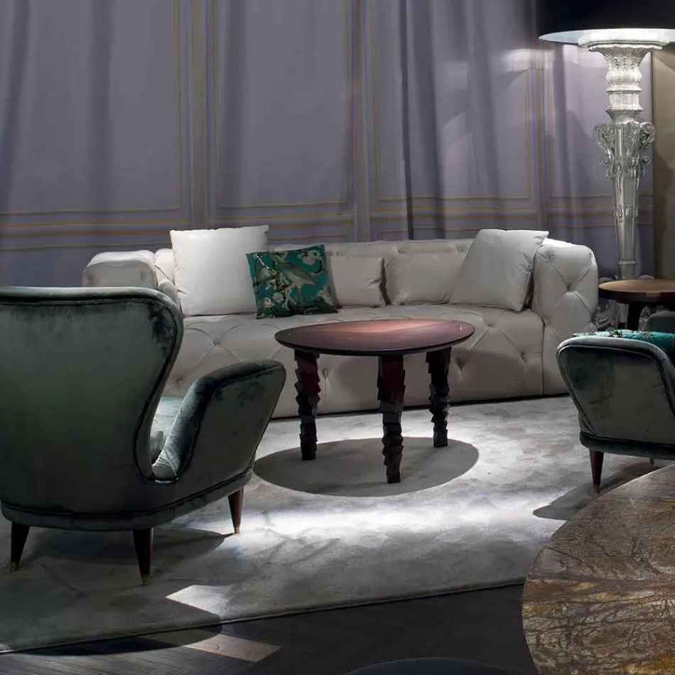 Mesita de madera de diseño moderno, fabricada en Italia, Loris Viadurini