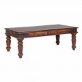 Mesa de centro de diseño clásico de madera maciza Homemotion - Benson