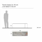 Mesa de centro de diseño en mármol con base de vidrio Made in Italy - Molino Viadurini