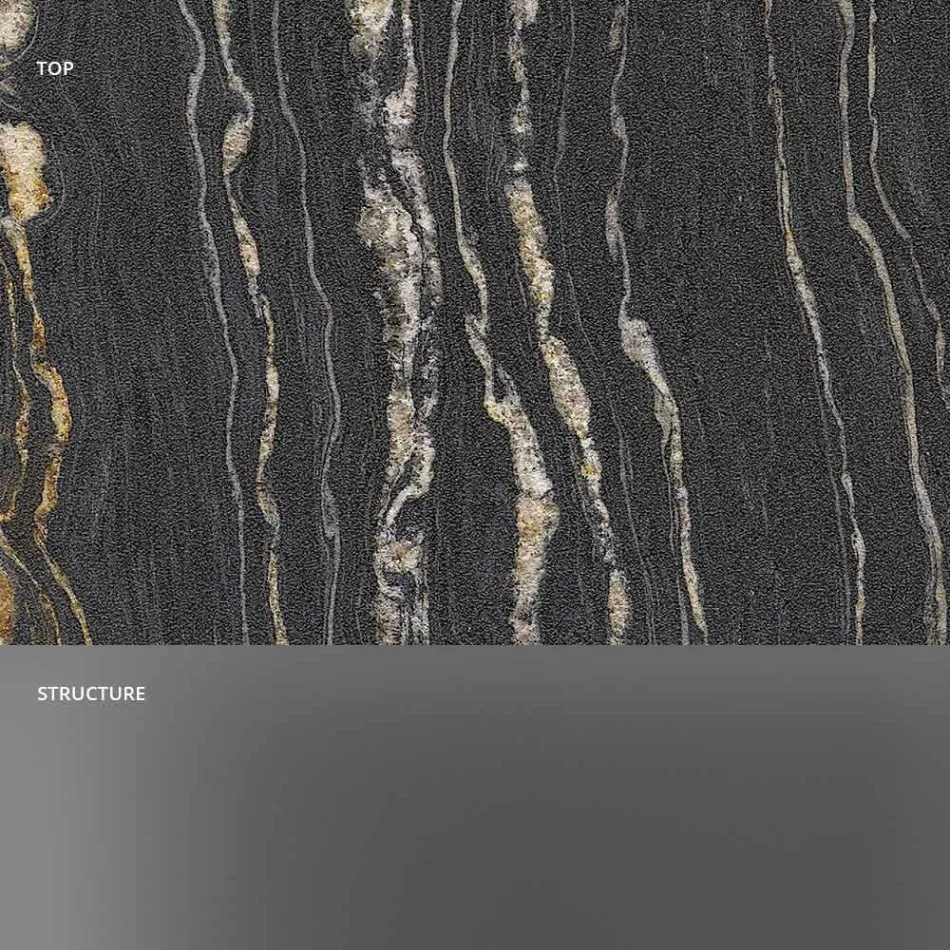 Mesa de centro de diseño en mármol con base de vidrio Made in Italy - Molino Viadurini