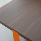 Mesa de centro de lujo en metal coloreado y tapa de madera - Anacleto Viadurini