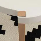 Mesa de centro en madera de haya con tapa en polipropileno Pineto blanco Viadurini