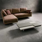 Mesa de centro Fenix con pies transparentes Made in Italy - Justin Viadurini