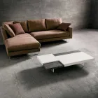 Mesa de centro Fenix con pies transparentes Made in Italy - Justin Viadurini