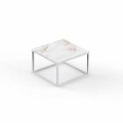 Mesa de centro de jardín, tablero cuadrado con efecto de mármol - Suave by Vondom Viadurini