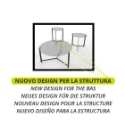 Mesa de centro de gres con base de acero Made in Italy - Aspira Viadurini
