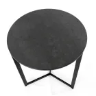 Mesa de centro de gres con base de acero Made in Italy - Aspira Viadurini