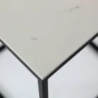 Mesa de centro de gres y base de acero Made in Italy - Birba Viadurini