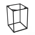 Mesa de centro de gres y base de acero Made in Italy - Birba Viadurini