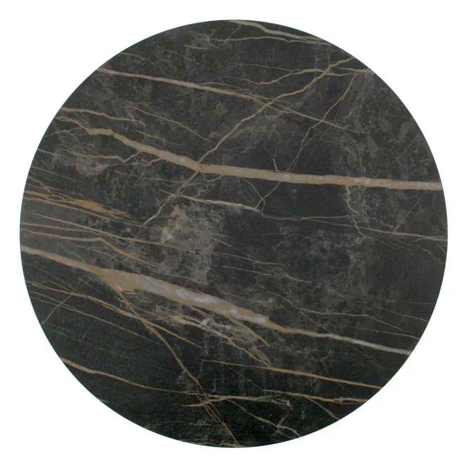 Mesa de Centro en Porcelana Grès y Base Redonda Made in Italy - Tullia Viadurini