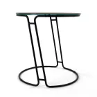 Mesa de Centro en Porcelana Grès y Base Redonda Made in Italy - Tullia Viadurini