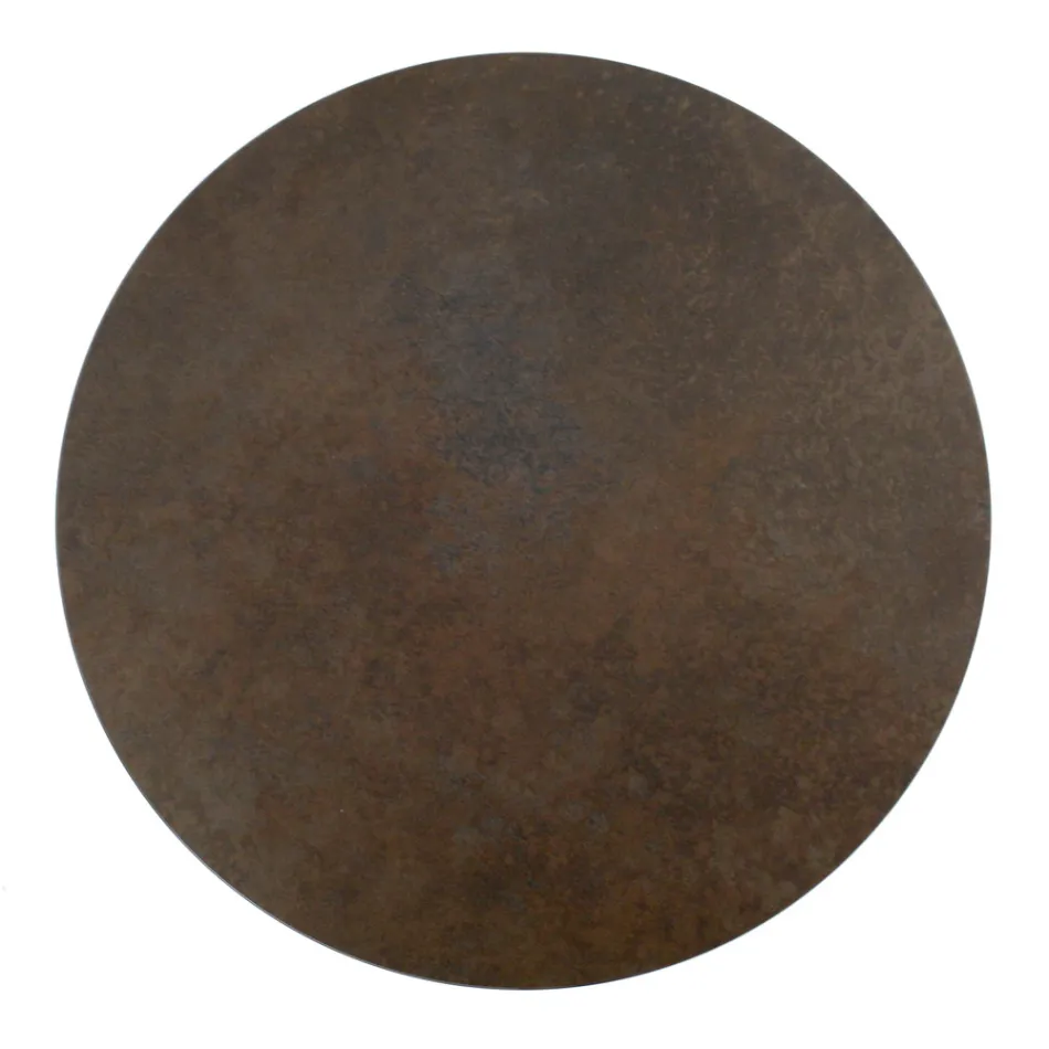 Mesa de Centro en Porcelana Grès y Base Redonda Made in Italy - Tullia Viadurini