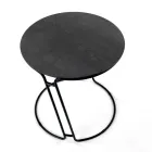 Mesa de Centro en Porcelana Grès y Base Redonda Made in Italy - Tullia Viadurini