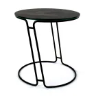 Mesa de Centro en Porcelana Grès y Base Redonda Made in Italy - Tullia Viadurini