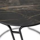 Mesa de Centro en Porcelana Grès y Base Redonda Made in Italy - Tullia Viadurini