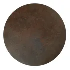 Mesa de centro de gres redonda y base de 3 medias lunas Made in Italy - Arepa Viadurini