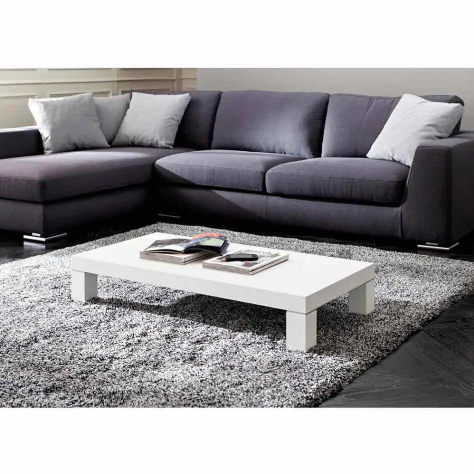 Mesa de centro Hpl con patas de metal Made in Italy - Nebbiolo Viadurini