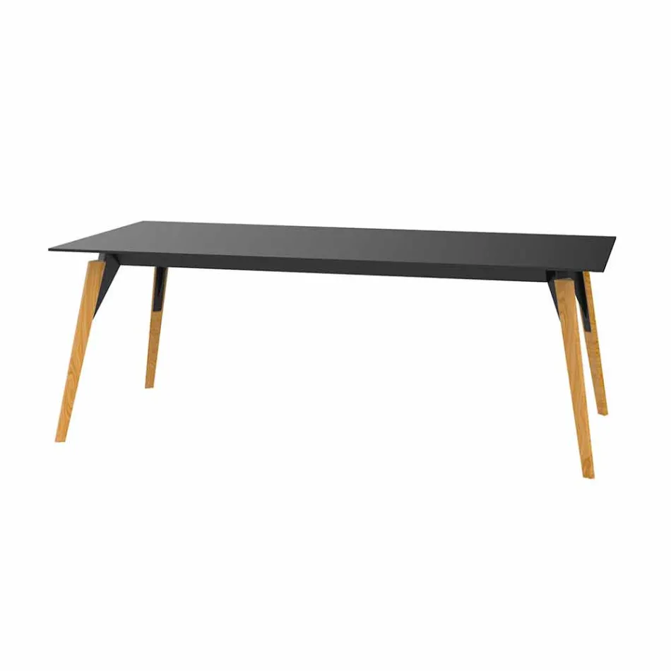 Mesa de centro en laminado blanco o negro en 2 tamaños - Faz Wood by Vondom Viadurini