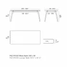 Mesa de centro en laminado blanco o negro en 2 tamaños - Faz Wood by Vondom Viadurini