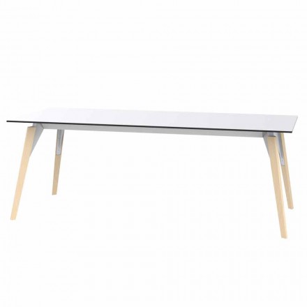 Mesa de centro en laminado blanco o negro en 2 tamaños - Faz Wood by Vondom Viadurini