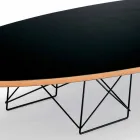 Mesa de centro en laminado negro y acero lacado Made in Italy - Persefone Viadurini