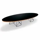 Mesa de centro en laminado negro y acero lacado Made in Italy - Persefone Viadurini