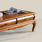 Mesa de Centro en Madera de Nogal con Cajón Made in Italy - Hastings Viadurini
