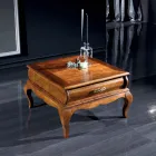 Mesa de Centro en Madera de Nogal con Cajón Made in Italy - Hastings Viadurini