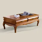 Mesa de Centro en Madera de Nogal con Cajón Made in Italy - Hastings Viadurini
