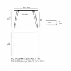 Mesa de centro en madera y Hpl varios colores 2 tamaños - Faz Wood by Vondom Viadurini