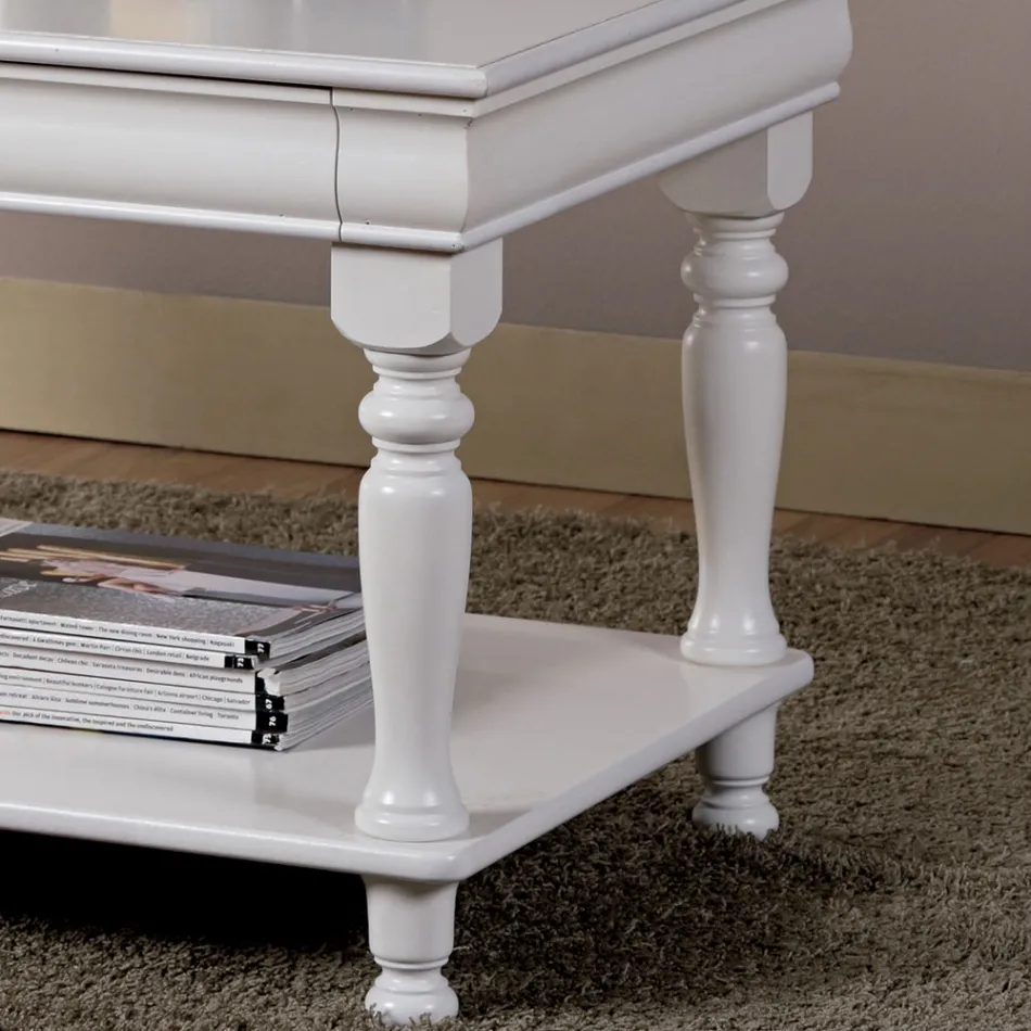 Mesa de centro en madera maciza de haya Made in Italy - Frigg Viadurini