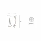 Mesa de centro de metal con bandeja contenedor Made in Italy - Numbo Viadurini