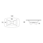 Mesa de centro de metal con tapa de cerámica con almacenamiento - Emirate Viadurini