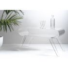 Mesa de centro en plexiglás transparente o con madera de diseño - Yeso Viadurini