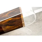 Mesa de centro en plexiglás transparente o con madera de diseño - Yeso Viadurini
