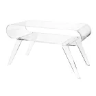 Mesa de centro en plexiglás transparente o con madera de diseño - Yeso Viadurini