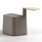 Mesa de centro en polietileno y madera de abedul Made in Italy - Clio Viadurini