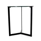 Mesa de centro de vidrio con base de acero Made in Italy - Aspira Viadurini