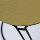 Mesa de centro de vidrio y base redonda Made in Italy - Tullia Viadurini