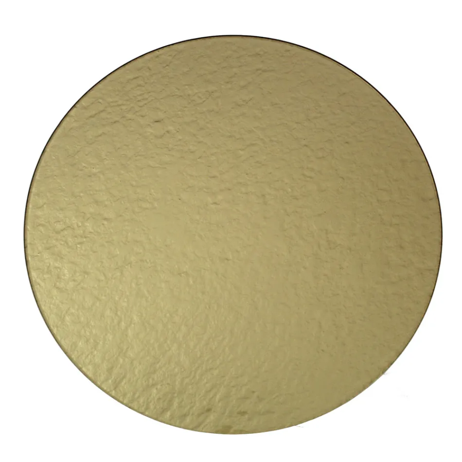 Mesa de centro de vidrio y base redonda Made in Italy - Tullia Viadurini