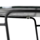 Mesa de centro de vidrio y base redonda Made in Italy - Tullia Viadurini