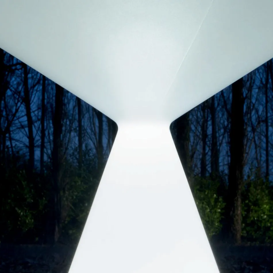 Mesa de centro brillante con cubierta de polietileno blanco - Acute Viadurini