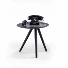 Mesa de centro moderna con tapa redonda de Gres Made in Italy - Stuttgart Viadurini