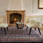 Mesa de centro moderna en madera de haya y gres Made in Italy - Titanic Viadurini