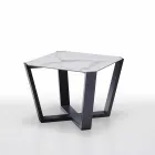 Mesa de centro moderna en madera de haya y gres Made in Italy - Titanic Viadurini