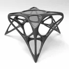 Moderna mesa de centro de vidrio y mesa lunar # 2 de Adamantx® Viadurini