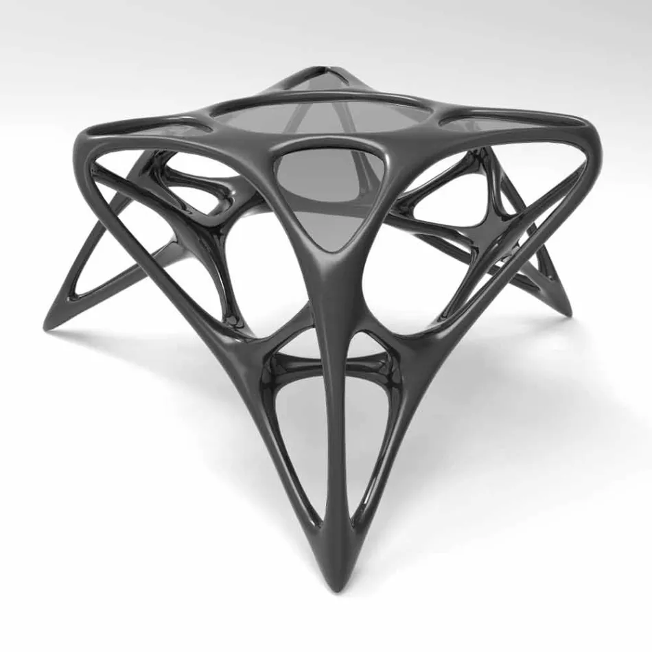 Moderna mesa de centro de vidrio y mesa lunar # 2 de Adamantx® Viadurini